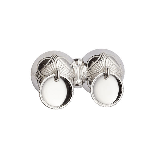 Halsknapp kvit, oksidert - 222400