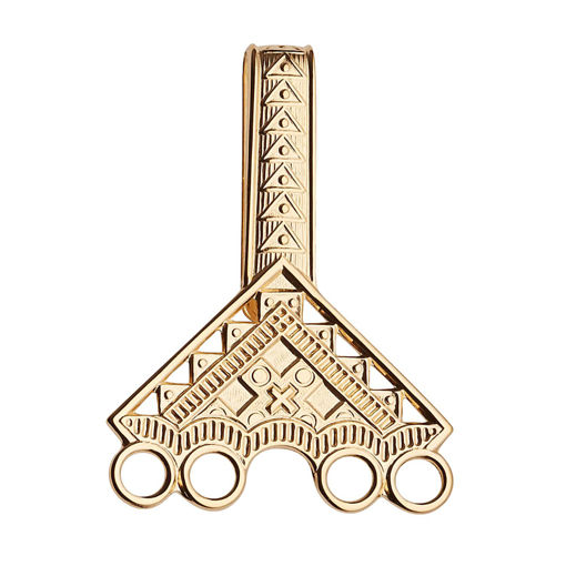 Veskekrok Sunnfjord forgylt, sølv oksidert - 316600