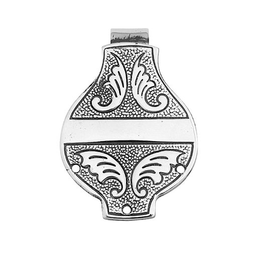 Veskekrok, sølv oksidert - 536137