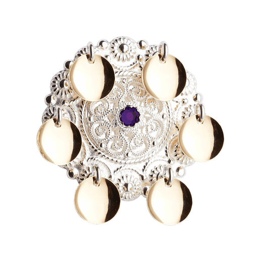 Sølje kvit forgylt - 106530