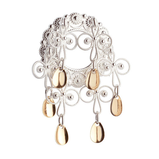 Sølje kvit forgylt - 116500