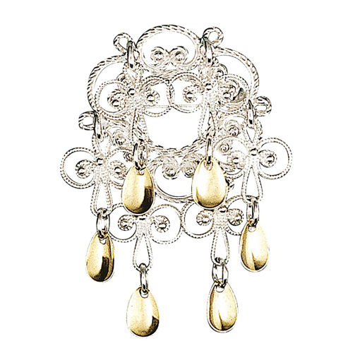 Sølje kvit forgylt - 434500