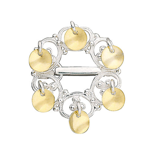 Sølje kvit forgylt - 888500