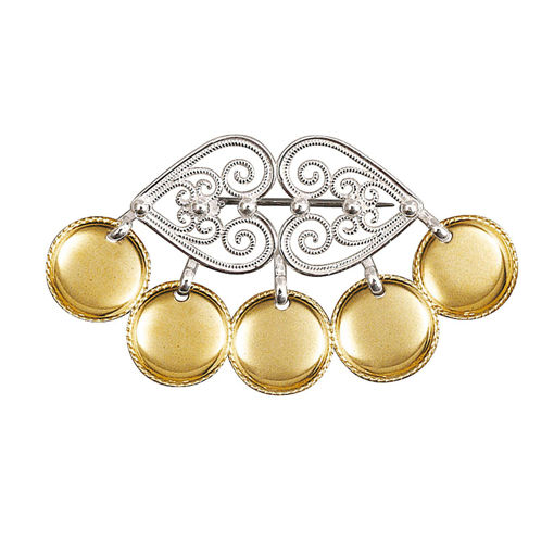 Barnesølje i hvit  og forgylt sølv - 895501