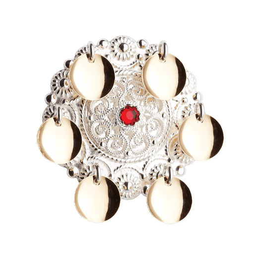 Sølje kvit forgylt- 106507