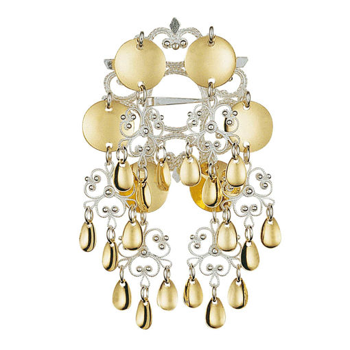 Sølje kvit forgylt- 118502