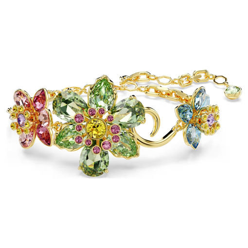 Swarovski armbånd Idyllia bracelet Mixed cuts, Flower, Multicolored, Gold-tone plated - 5717156
