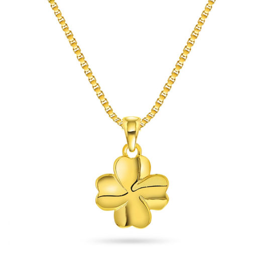 Smykke Firkløver  i  forgylt sølv - 67883