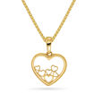 Smykke Hjerte med små hjerter i gult gull - 52793