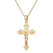 Gullsmykke  krusifiks i 14K gult gull - 27422