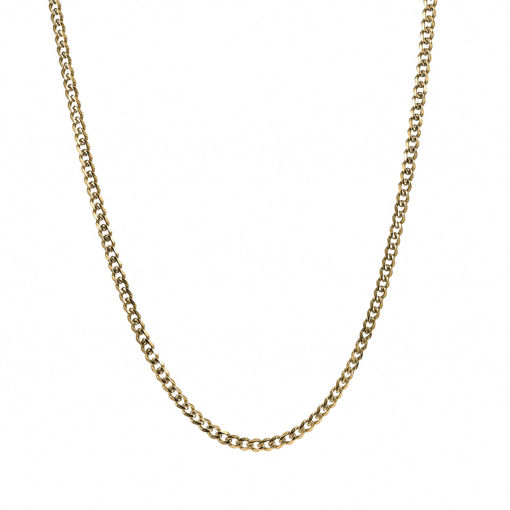 Herrekjede JONAS i forgylt stål , blank, 42cm/5cm - 365069