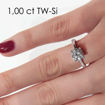 Enstens diamantring Soria med 1,00 ct i 14kt gull. TW-Si. -18010100