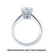 Forlovelsesring i hvitt gull med lab grown diamant 0,70 ct River (E) - VVS2. Diona - 18001070LG