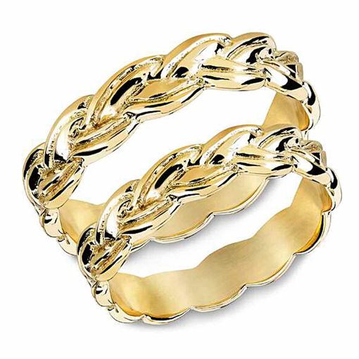 Gifteringer i gult gull 14kt,  4,5 mm. SNORRE– 60645