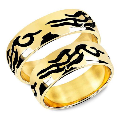 Gifteringer i gult gull  14kt, 6,5 mm. SNORRE– 60165