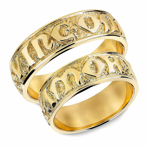 Gifteringer i gult gull  14kt, 6,5 mm. SNORRE– 60965