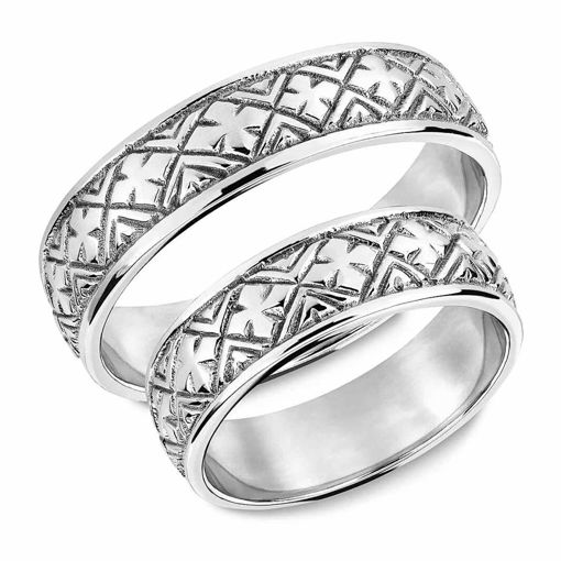 Gifteringer i hvitt gull  14kt,  5,7 mm. SNORRE– 61957