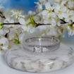 Iselin alliansering i hvitt gull med 0,20 ct diamant - 8501020