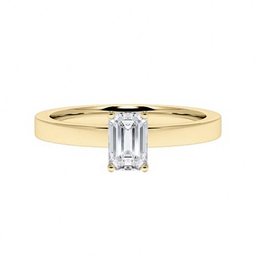 Forlovelsesring med lab grown diamant i smaragd slip - 0,70 ct River - VS - 200625