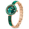 Swarovski klokke Matrix Bangle watch Swiss Made, Crystal bracelet, Green, Champagne gold-tone finish - 5690808