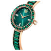 Swarovski klokke Matrix Bangle watch Swiss Made, Crystal bracelet, Green, Champagne gold-tone finish - 5690808