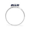 Diamantring med safir og diamanter 0,03 ct W-Si - bur615212s