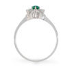 Diamantring i gull 0,06 ct W-SI og smaragd-70286