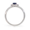 Diamantring i hvitt gull med 0,14ct W-Si og safir - 577252