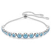 Swarovski armbånd Imber Tennis bracelet Mixed round cuts, Blue, Rhodium plated - 5719282