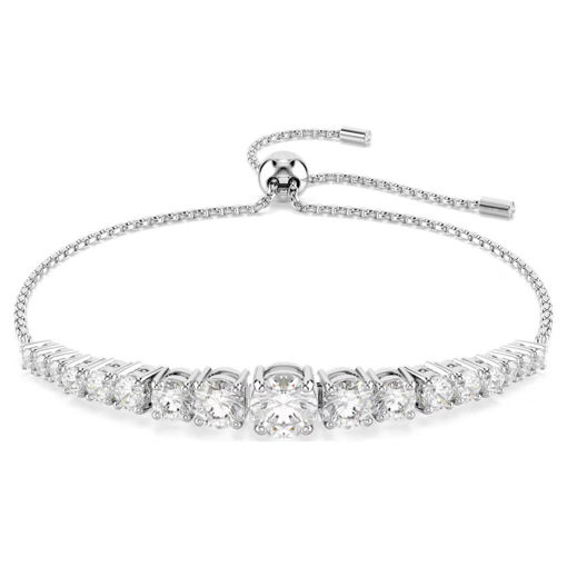 Swarovski armbånd Matrix bracelet Gradient of round cuts, White, Rhodium plated - 5690677
