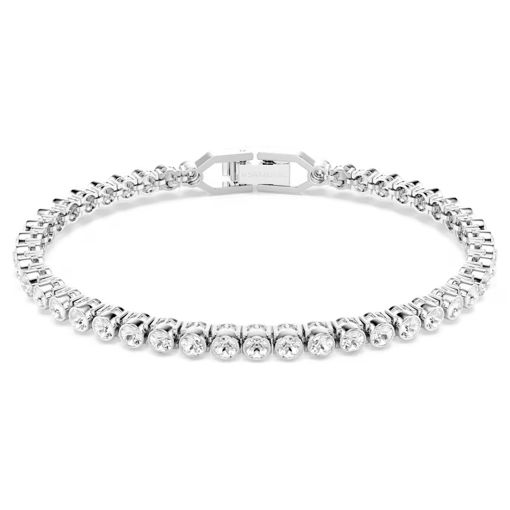Swarovski armbånd Emily bracelet Round cut, White, Rhodium plated - 1808960
