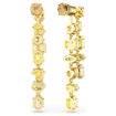 Swarovski øredobber Gema drop earrings Asymmetrical design, Mixed cuts, Long, Yellow, Gold-tone plated - 5718073