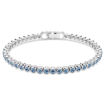 Swarovski armbånd Imber Emily Tennis bracelet Round cut, Blue, Rhodium plated - 5734239