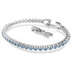 Swarovski armbånd Imber Emily Tennis bracelet Round cut, Blue, Rhodium plated - 5734239