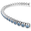 Swarovski armbånd Imber Emily Tennis bracelet Round cut, Blue, Rhodium plated - 5734239