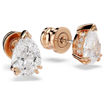 Swarovski øredobber Stilla stud earrings Pear cut, White, Rose gold-tone plated - 5734248