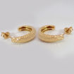 Gulløredobber hamret i gult gull 18 kt - 01-74-364