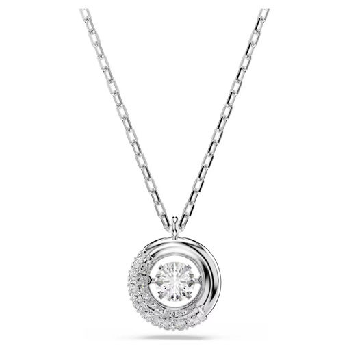 Swarovski smykkeDextera pendant Round cut, White, Rhodium plated - 5733400