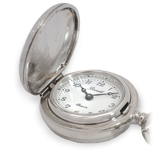 Bonett lommeur,  anhengsur chrom m/lokk inkl. kjede -  418C