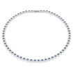 Swarovski collier Una Angelic Tennis necklace Round cut, Blue, Rhodium plated - 5733402