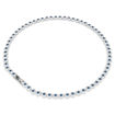 Swarovski collier Una Angelic Tennis necklace Round cut, Blue, Rhodium plated - 5733402