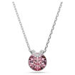 Swarovski smykke Bella V pendant Round cut, Pink, Rhodium plated - 5734230