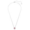 Swarovski smykke Bella V pendant Round cut, Pink, Rhodium plated - 5734230