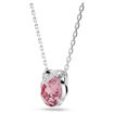 Swarovski smykke Bella V pendant Round cut, Pink, Rhodium plated - 5734230