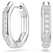 Swarovski øredobber Dextera hoop earrings Octagon shape, Round cut, White, Rhodium plated - 5724585