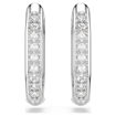 Swarovski øredobber Dextera hoop earrings Octagon shape, Round cut, White, Rhodium plated - 5724585