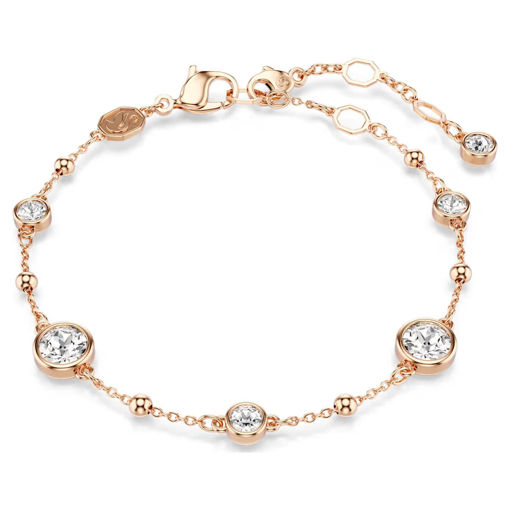 Swarovski armbånd Imber bracelet Round cut, White, Rose gold-tone plated - 5730677