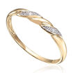 Diamantring i 14kt gult gull med 0,01 ct W-Si - 57575