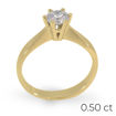 Forlovelsesring Margrete med Oval Lab Grown diamant i 0,40 ct og River (D) -VS1 - LAB1611640RVGU