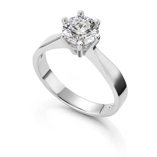 Forlovelsesring Margrete med Oval Lab Grown diamant i 1,00 ct og River (D) -VS1 - LAB16116100RVHV